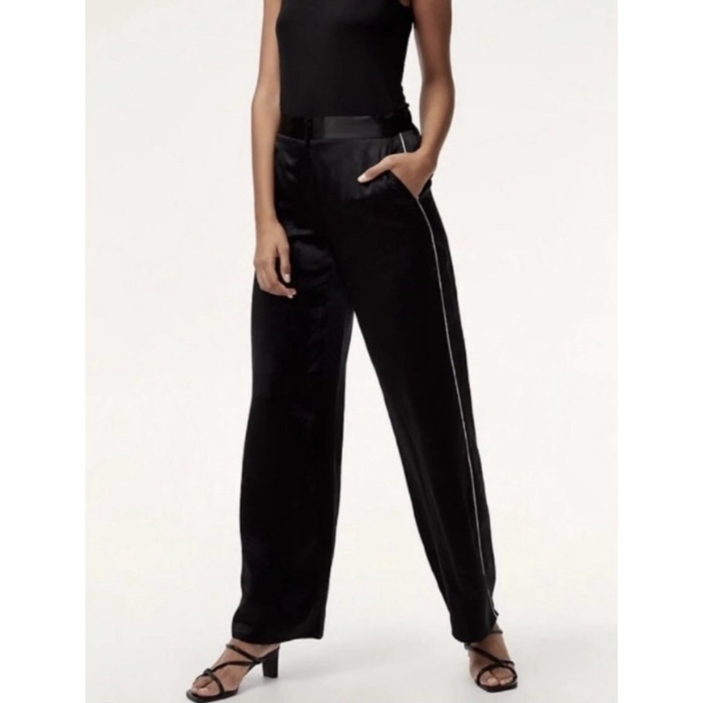ARITZIA BABATON Ivan Satin High-Rise Wide-Leg Pants